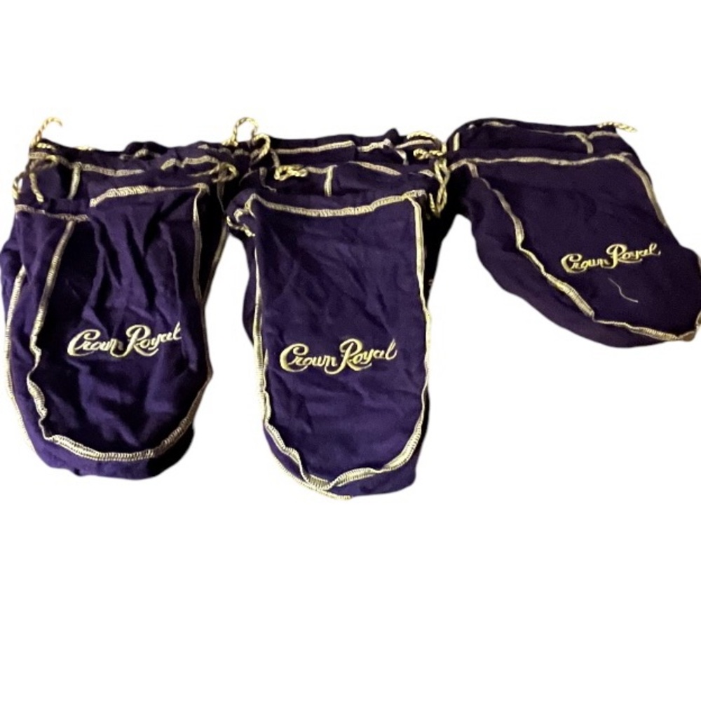 Crown Royal Purple Bags. 9 Bags, 8 small 9", 1 large 12"